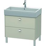 Duravit Waschtischunterbau BRIOSO Griffe chrom 570x784x459mm taupe matt