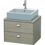 Duravit Konsolenunterschrank BRIOSO Griffe chrom 442x620x480mm pine silver