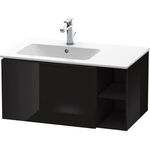Duravit Waschtischunterbau L-CUBE 400x820x481mm Be links schwarz hochglanz