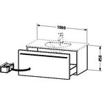 Duravit Waschtischunterbau X-LARGE 522x1000x456mm lichtblau matt