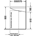 Duravit Waschtisch DURASTYLE VITAL MED o ÜL m HLB 650x570mm o Hahnloch weiß WG