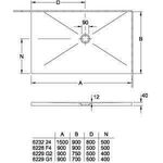 V&B Duschwanne SUBWAY INFINITY R-eck mit Antirutsch 900x700x40mm we