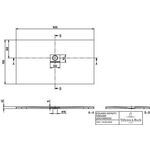 V&B Duschwanne SQUARO INFINITY R-eck1600x900x40mm grau