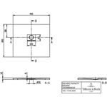 V&B Duschwanne SQUARO INFINITY R-eck900x800x40mm grau