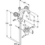 Kludi Waschtischarmatur ADLON DN 15 m Swarovski-Elementen Ausl. 140mm