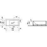Laufen Badewanne KARTELL 1700x860mm E re m LED-B. i Überlaufsp we