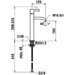 Laufen Standsäulen-WT-Mischer KARTELL ohne Ablaufventil chrom