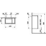 Laufen Waschtischunterbau LAUFEN PRO A 480x580x275mm Seitenablage rechts weiß