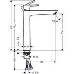 HG EH-WT-MI TALIS E 240 ohne Ablaufgarnitur chrom