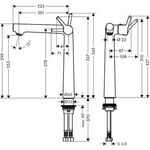 HG EH-WT-MI 250 TALIS S DN 15 ohne Ablaufgarnitur chrom