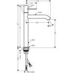 Einhebel-Waschtischmischer AXOR UNO 250 Bügelgriff chrom