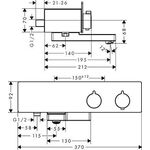HG AP-Wannenthermostat SHOWERTABLET 350 für 2 Verbraucher weiß/chrom