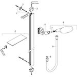 HG Br.set RAINDANCE Sel S 120 3jet/Unica 125mm, Brausestange 90cm chrom 16 l/min