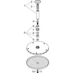 HG Kopfbrause RAINDANCE S 240 1jet P DN 15 mit Deckenanschluss 100mm chrom