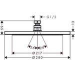 HG Kopfbrause CROMA 280 AIR 1JET DN 15 EcoSmart 9 l/min mattweiß
