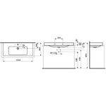 Laufen Aufsatzwaschtisch LAUFEN PRO S 1050x460mm m ÜL 1 HL-Ausf. weiß LCC