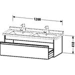 Duravit Waschtischunterbau KETHO 465x1200x410mm pine terra