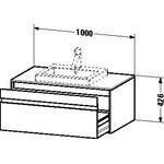 Duravit Waschtischunterbau KETHO 550x1000x426mm weiß hochglanz