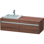 Duravit Waschtischunterbau KETHO 550x1400x426mm WT links nussbaum natur