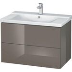 Duravit Waschtischunterbau L-CUBE 820x481x555mm flannel grey hochglanz
