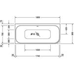 Duravit Rechteck-Whirlwanne HAPPY D.2 Ecke li 180 l 180x80 we 2 RS Combi-Syst