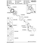 Keuco Absperrventil IXMO UP f 1 Verbr Rosette rund vc