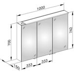 Keuco Spiegelschrank ROYAL L1 Vorb 1000x742x150mm 2 Schubk si-gb-. A++