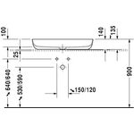 Duravit Aufsatzbecken LUV o ÜL HLB 800x400mm o HL weiß seidenmatt