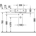 Duravit Handwaschbecken VERO AIR m ÜL HLB 450x350mm geschli 1 HL weiß