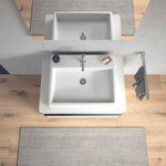 Duravit Waschtisch VERO AIR m ÜL HLB geschli 600x470mm 1 HL weiß WG