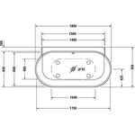 Duravit Whirlwanne LUV 1800x950mm Vorwandver 2 RS we Air-System