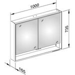 Keuco Spiegelschrank ROYAL LUMOS 1000x735x165mm sil-gebz-elo A++