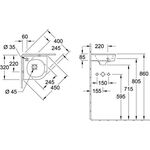 V&B Eck-Handwaschbecken O.NOVO 320mm Schenkell. m 1 HL m ÜL we C+