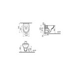 VitrA Wand-WC CONFORMA VitrA Flush 2.0 Tiefspüler ohne Spülrand 355x540mm weiß