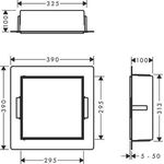 HG Wandnische XtraStoris Rock m befliesb. Tür 300x300x100mm ES optic