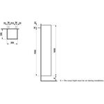 Laufen Hochschrank BASE FÜR PRO S 1650x350x336mm Scharn. re verkehrsgrau