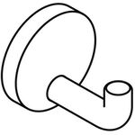 Hewi Wandhaken SERIE 477 65mm tief, Rosette d= 60mm koralle