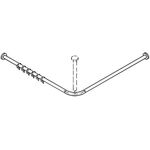 Hewi Vorhangstange SERIE 801 d= 33mm 900x900mm, 18 Ringe orange