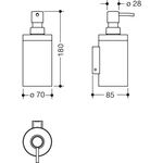 Hewi Seifenspender SYSTEM 900 m Edelstahlhalter ma geschli Kr-Gl sat