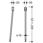 Hewi Bodenstütze SERIE 801 f Stützgriffe Länge 607mm felsgrau