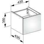 Keuco Waschtischunterbau EDITION 11 435x350x435mm Ans re sw gebü