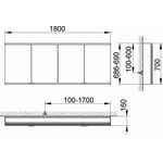 Keuco Spiegelschrank ROYAL MODULAR 2.0 Breite 1800mm Höhe 700mm Tiefe 160mm