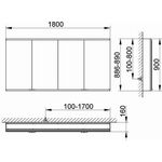 Keuco Spiegelschrank ROYAL MODULAR 2.0 Breite 1800mm Höhe 900mm Tiefe 160mm