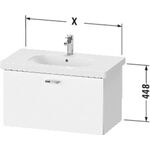 Duravit Waschtischunterbau XBASE 1 Auszug 448x800x458mm weiß matt