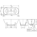 V&B Freistehwanne SOLO ANTHEUS 1550x750mm stone white