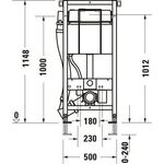 Duravit Wand-WC-Element DURASYSTEM 500x1148mm Geruchsabs. Hyg-spü Trockenba