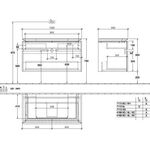 V&B Waschtischunterschrank LEGATO 1000x550x500mm Glossy White