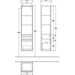 V&B Hochschrank LEGATO 400x1550x350mm Türanschl re Glossy White