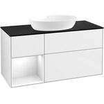 V&B Waschtischunterschrank FINION 1200x603x501mm Regal glos. wh glos. wh