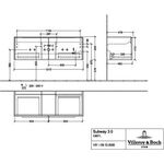 V&B Waschtischunterschrank SUBWAY 3.0 1272x429x478mm m Be f SWT G. Al g Br w